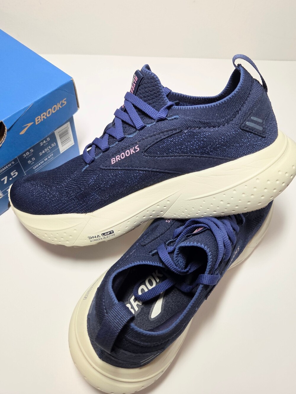 Brooks Glycerin 21 StealthFit Running Shoes - Navy Blue - Size 7.5 M - Picture 7 of 10